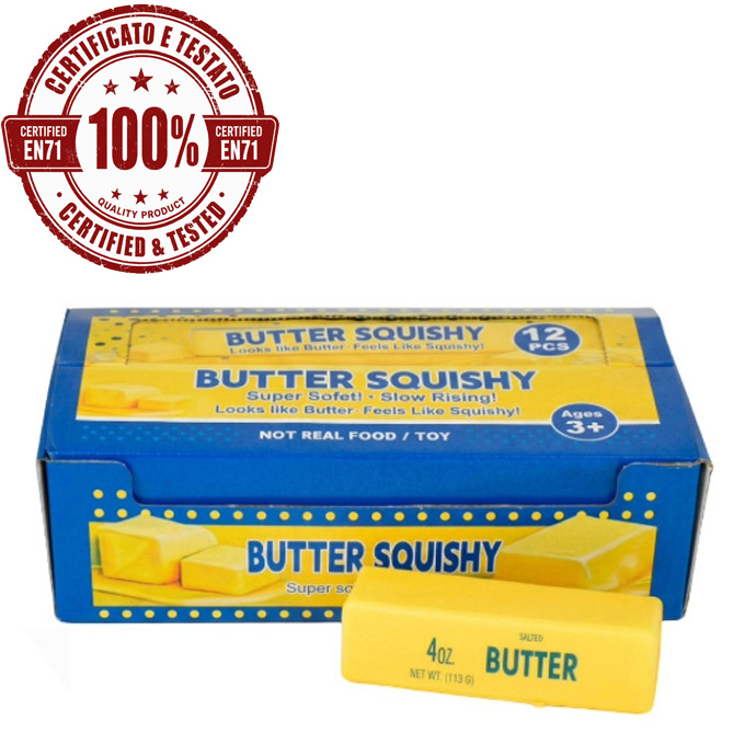 SQUISHY Butter Burro 13cm In espo da 12pz…x12…x288